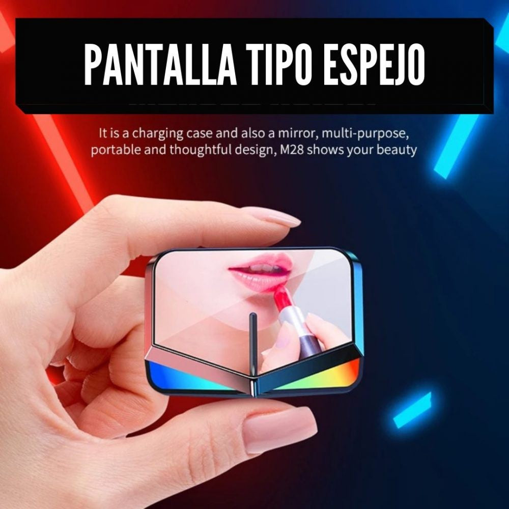 Audifono Gamer M28 TWS con espejo Powerbank